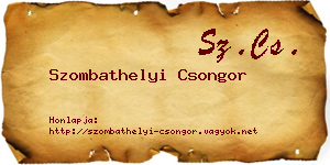 Szombathelyi Csongor névjegykártya