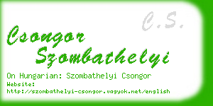 csongor szombathelyi business card